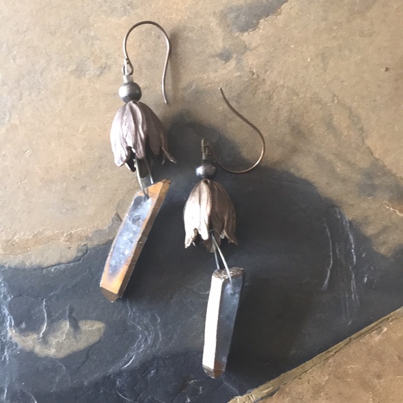 Upcycled 2pc. Antler&Stone Necklace/Earring Set - Picture 8 of 10